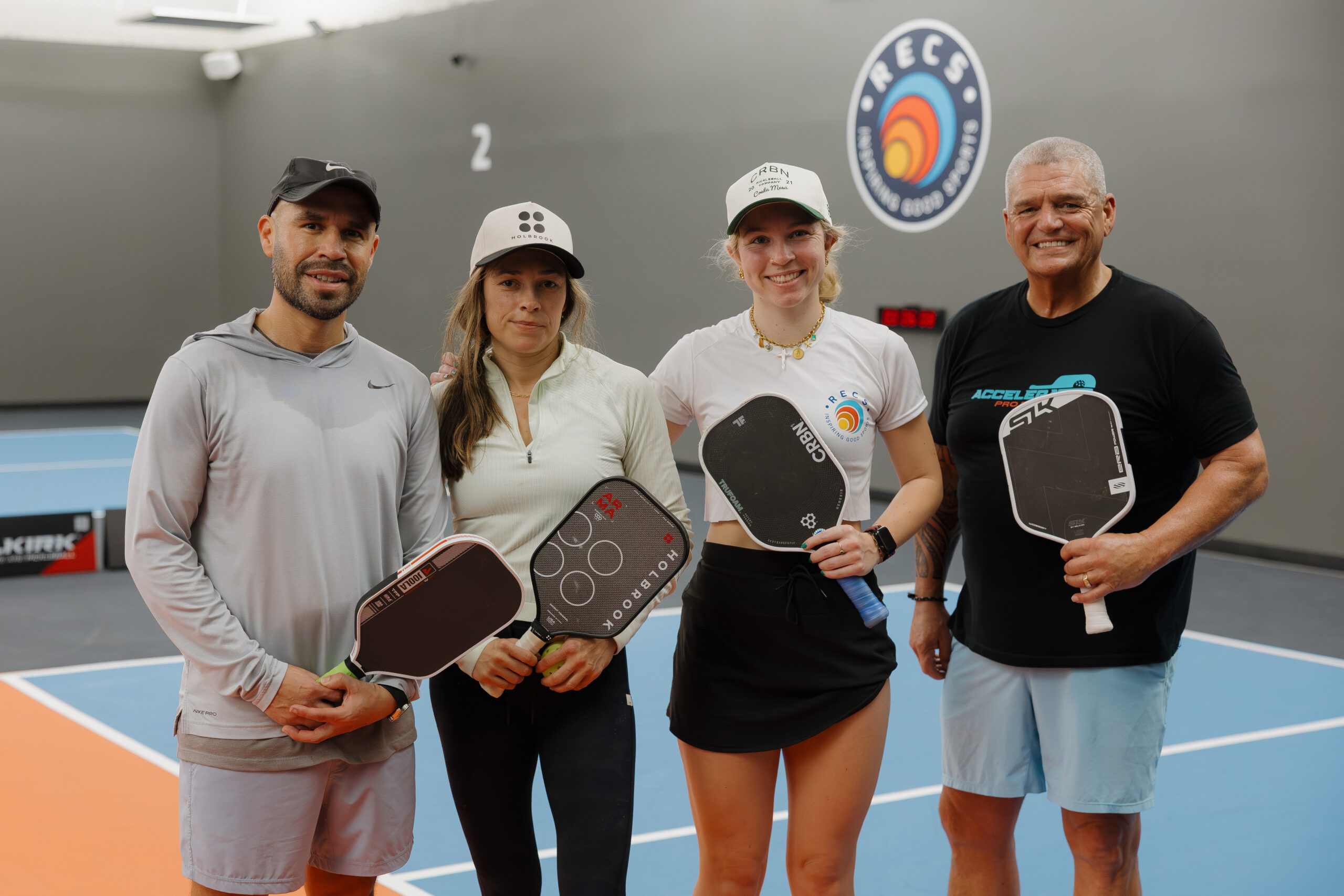 The Pro Exhibition at our Grand Opening featured, from left to right, Danny Mancia, Tracie DeJager, Riley Hanks, and Tony Tollenaar.
