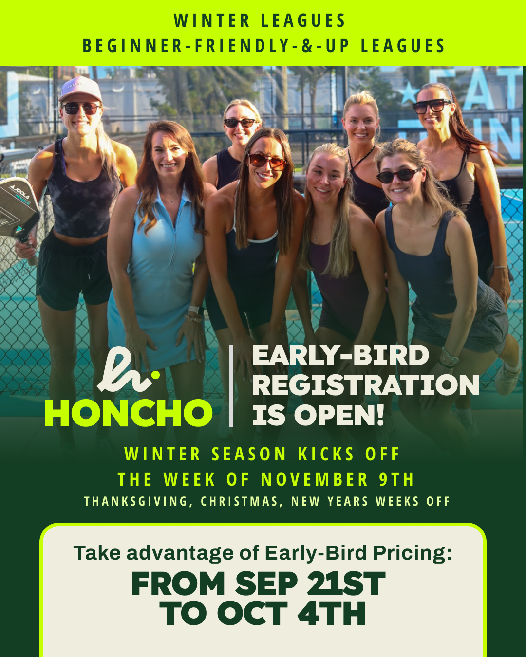HONCHO Pickleball winter league at RECS Clackamas